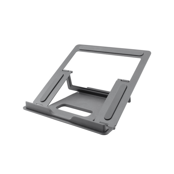 Coolbox ATRIL02 Soporte para Portatil hasta 17" - Aluminio - Plegable - Gomas Antideslizantes - Color Gris
