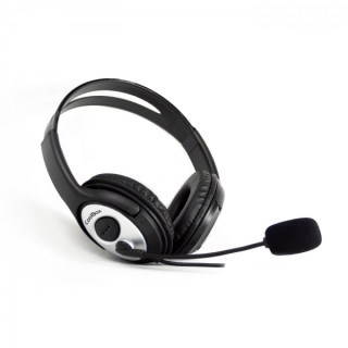 Coolbox CoolChat 3.5 Auriculares con Microfono - Diadema Ajustable - Almohadillas Acolchadas - Control de Volumen - Cable de 2m