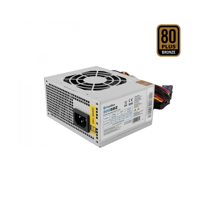 Coolbox FA300SBZ 80 Plus Bronze Fuente de Alimentacion 300W SFX - PFC Activo - Ventilador 80mm