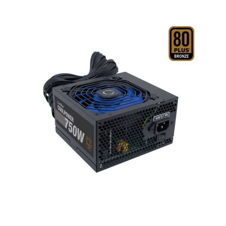 Coolbox CoolPower 750W Fuente de Alimentacion 750W ATX 12V - PFC Activo - Ventilador 120mm - 80+ Bronze