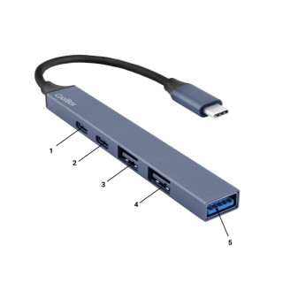 CoolBox 5 en 1 Hub miniDOCK5 USB-C - 1x USB-C PD2.0