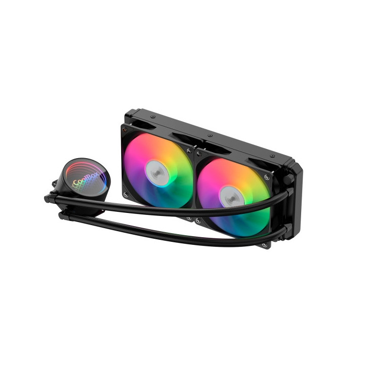 Coolbox Infinite Liquid240 Kit de Refrigeracion Liquida - ARGB - TDP 250W - Compatibilidad Universal - Color Negro