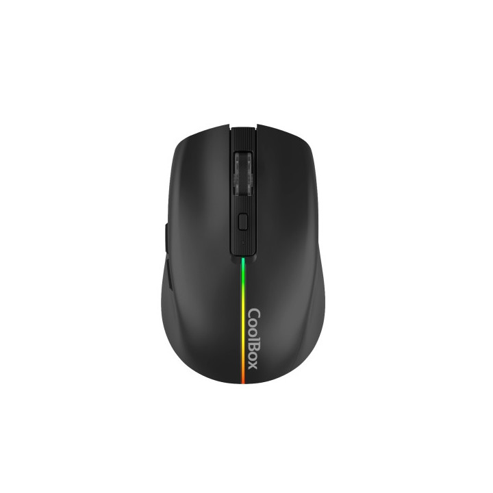 Coolbox W01 Raton Gaming Inalambrico 1600dpi - 6 Botones - Iluminacion RGB - Color Negro