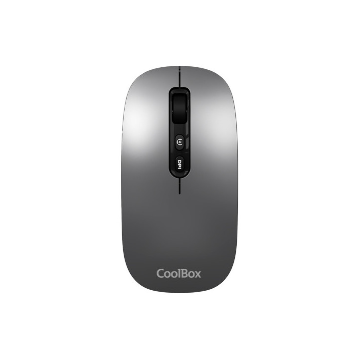 Coolbox W02 Raton Inalambrico - Bluetooth y RF 2.4GHz - Super Ligero - Boton Acceso Copilot - Recargable Por USB-C - DPI Ajusta