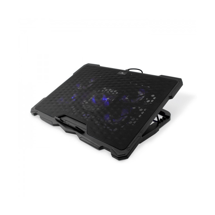 Coolbox NCP17-V5 Base de Refrigeracion para Portatil hasta 17.3" - 5 Ventiladores - 4 Posiciones de Inclinacion - Iluminacion L