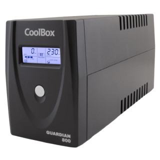 Coolbox Guardian3 SAI 800VA UPS 480W - 2x Schukos - USB - RJ45 - Proteccion Completa Frente a Picos de Tension y Cortes de Sumi