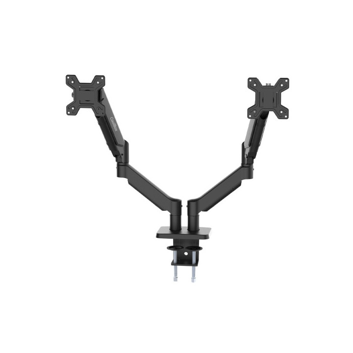 Coolbox M02D Soporte de Mesa con Brazos Articulados para 2 Monitores Hasta 32" - Giratorio e Inclinable - Piston de Gas - Peso