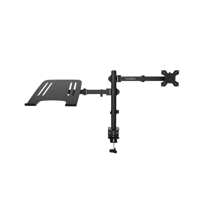 Coolbox MP01 Soporte de Mesa Giratorio e Inclinable para Portatil y Monitor/TV 8Kg de Hasta 32" - Color Negro