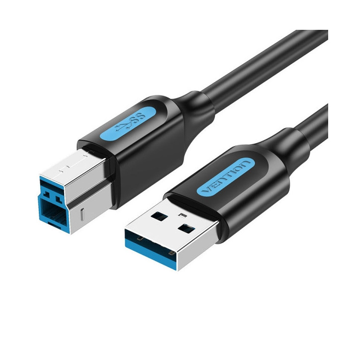 Vention Cable USB-A 3.0  a USB-B -0.5m - Color Negro