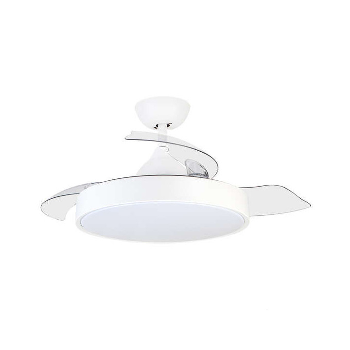 Orbegozo CP 119105 Ventilador de Techo Elegance - Potente Motor DC - Aspas Retractiles - Luz LED con 3 Temperaturas - Mando a D