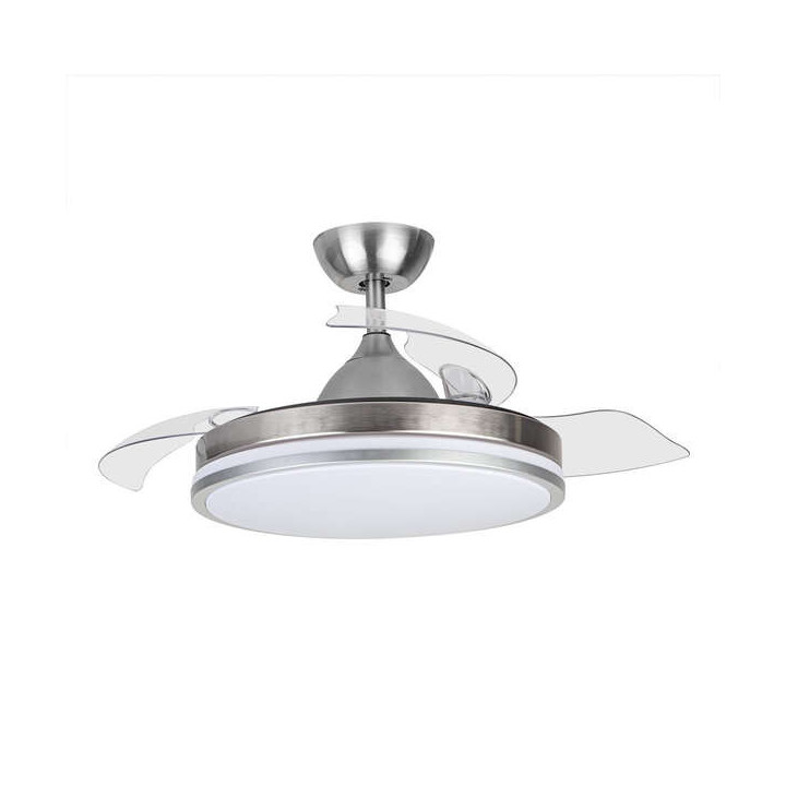 Orbegozo CP 121105 Ventilador de Techo Elegance - Potente Motor DC - Aspas Retractiles - Luz LED Regulable - Mando a Distancia