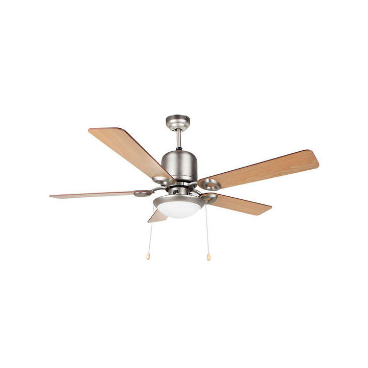 Orbegozo Ventilador de Techo Eco Breeze - Silencioso y Potente - 5 Palas Reversibles - 3 Velocidades - Plafon Incluido - Acero