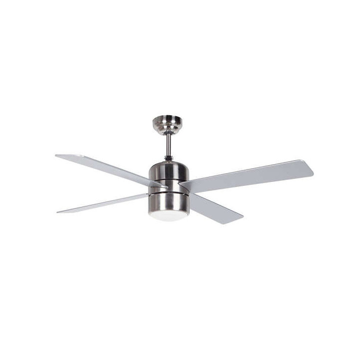 Orbegozo CP 72120 Ventilador de Techo Inoxidable - Aspas Silver - Sistema de Ventilacion Reversible - Mando a Distancia - Ideal