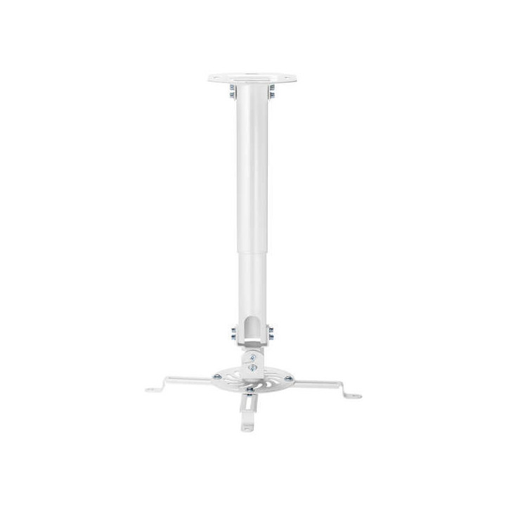 Aisens Soporte Universal Giratorio - Inclinable y Extensible de Techo para Proyector - Hasta 13.5Kg - Color Blanco