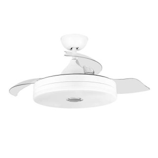 Orbegozo CPB 123105 Ventilador de Techo con Altavoz Bluetooth - Potente y Silencioso - Luz LED - Funcion Reversible - Mando a D
