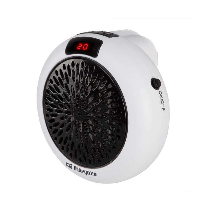 Orbegozo CR 4000 Mini Calefactor Ceramico de Enchufe - Potente y Programable - Ideal para Espacios Pequeños - Display LED y Te
