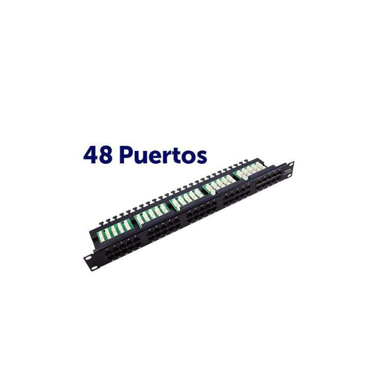 Cromad Patch Panel 48 Puertos Krone Cat 6 1U UTP 19"