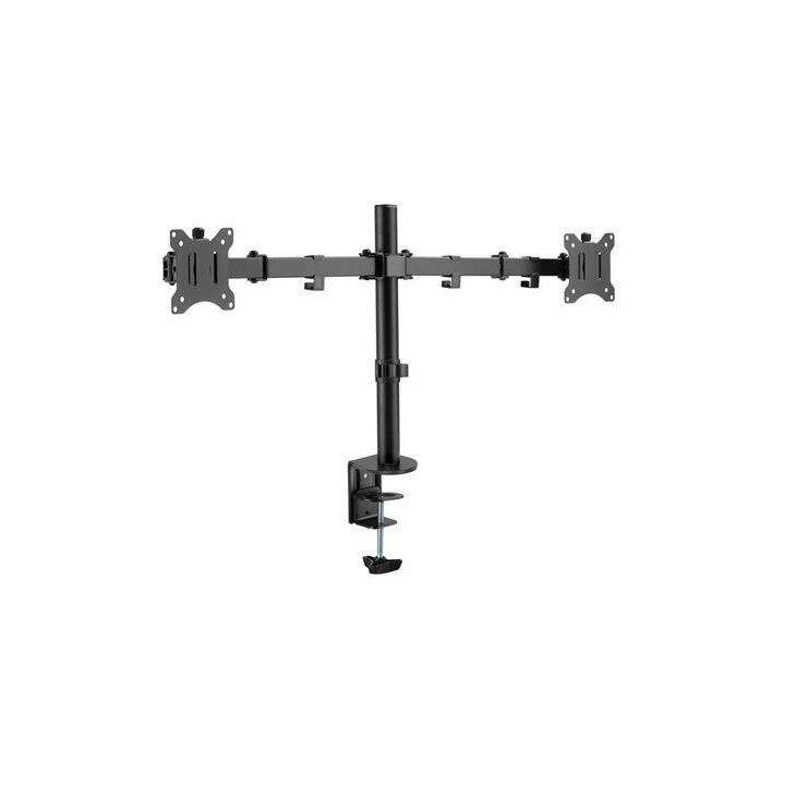 Cromad Soporte de Mesa con Brazos Articulados para 2 Monitores de 13"-32" - Giratorio