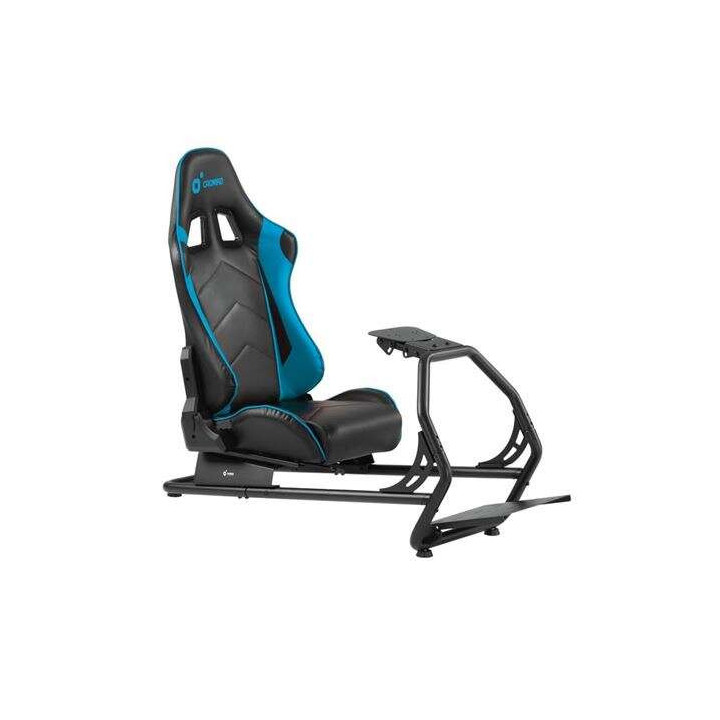 Cromad R2 Asiento Simulador de Carreras - Soporte para Pedales y Volante - Totalmente Ajustable - Robusto - Peso Max. 100kg