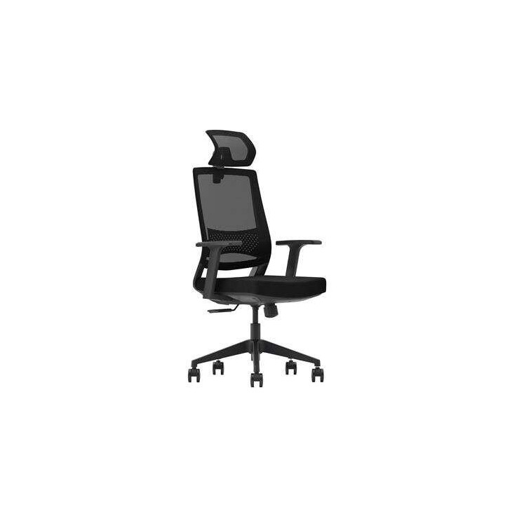 Cromad Gama Senior SE1000 Silla de Oficina - Piston de Gas de Grado 4 - Soporte Lumbar y Cervical - Respaldo de Malla - Reposab