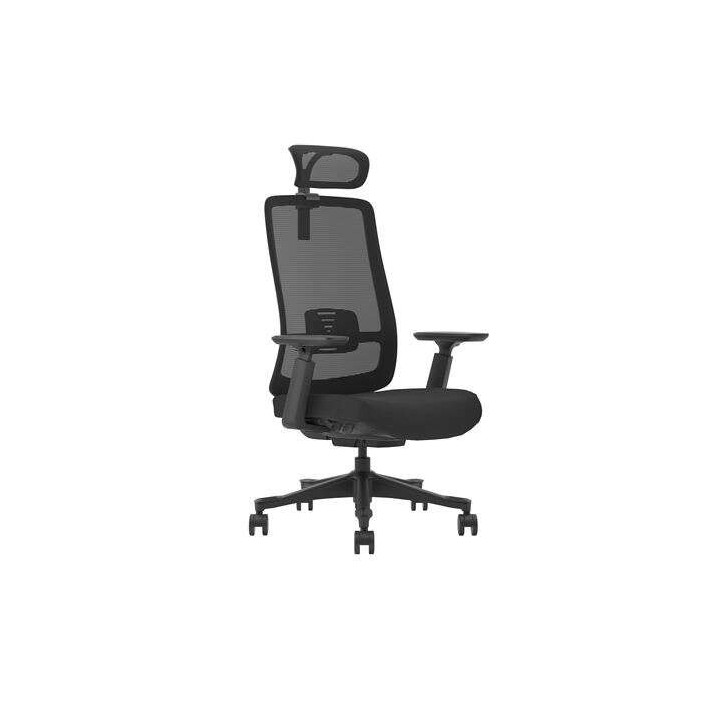 Cromad Senior SE9000 Silla de Oficina - Altura y Profundidad de Asiento Ajustable - Reposacabezas