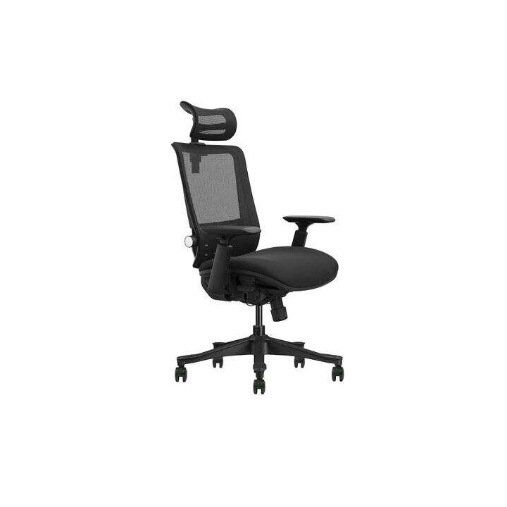 Cromad Senior SE1100 Silla de Oficina - Altura y Profundidad de Asiento Ajustable - Reposacabezas