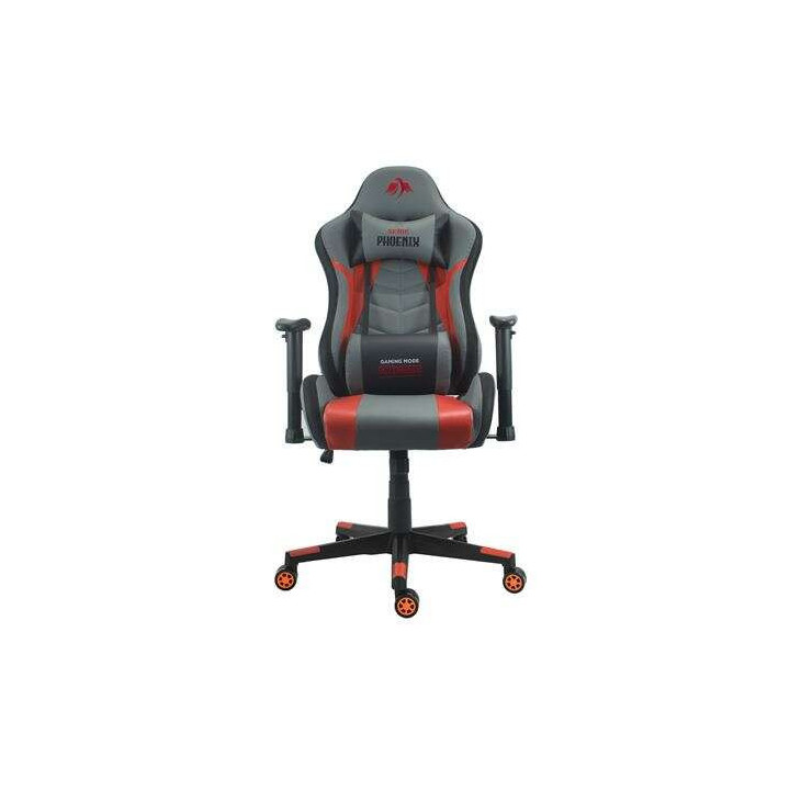 Cromad Serie Phoenix Silla Gaming - Altura Regulable con Piston de Gas Clase 2 - Reclinable hasta 180º - Cojines Lumbar y Cerv