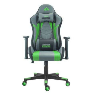 Cromad Serie Phoenix Silla Gaming - Altura Regulable con Piston de Gas Clase 2 - Reclinable hasta 180º - Cojines Lumbar y Cerv