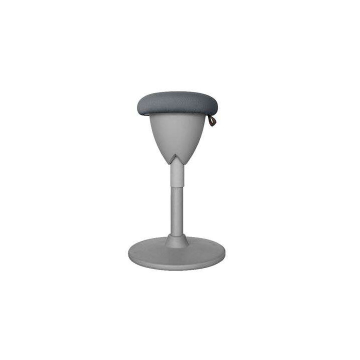 Cromad Design Taburete Multiusos - Asiento con Altura Ajustable - Giro de 360º - Tejido a Prueba de Agua - Color Gris