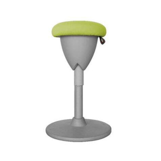 Cromad Design Taburete Multiusos - Asiento con Altura Ajustable - Giro de 360º - Tejido a Prueba de Agua - Color Verde/Gris