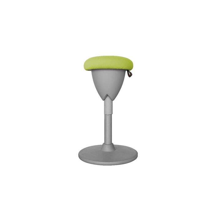 Cromad Design Taburete Multiusos - Asiento con Altura Ajustable - Giro de 360º - Tejido a Prueba de Agua - Color Verde/Gris