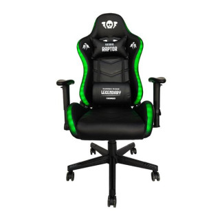 Cromad Serie Raptor Legendary Silla Gaming - Altura Regulable con Piston de Gas Clase 2 - Reclinable hasta 180º - Cojines Lumb