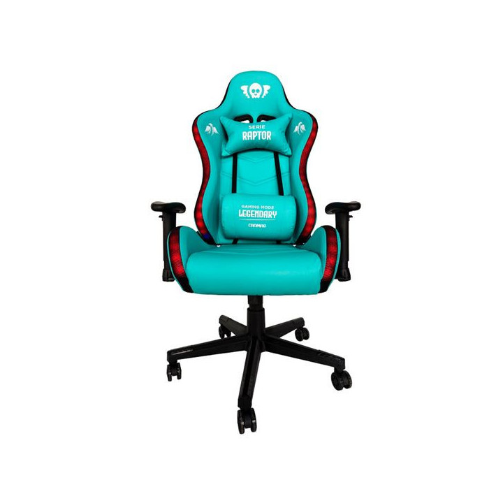 Cromad Serie Raptor Legendary Silla Gaming - Altura Regulable con Piston de Gas Clase 2 - Reclinable hasta 180º - Cojines Lumb