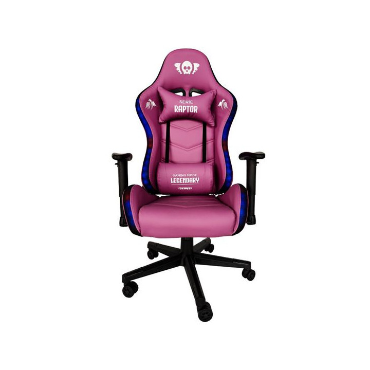 Cromad Serie Raptor Legendary Silla Gaming - Altura Regulable con Piston de Gas Clase 2 - Reclinable hasta 180º - Cojines Lumb