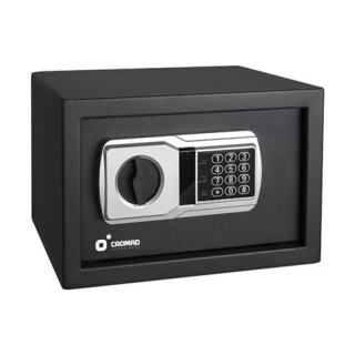Cromad Caja Fuerte Electronica - Alto Nivel de Seguridad - De 3 a 8 Digitos - Bisagras Ocultas - Incluye Llave de Emergencia -