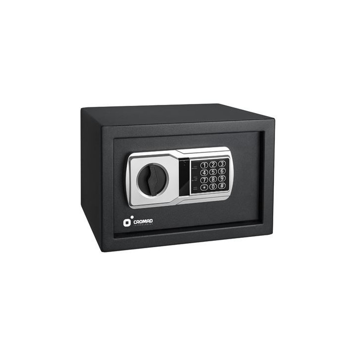 Cromad Caja Fuerte Electronica - Alto Nivel de Seguridad - De 3 a 8 Digitos - Bisagras Ocultas - Incluye Llave de Emergencia -