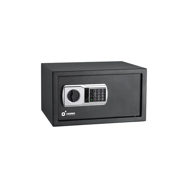 Cromad Caja Fuerte Electronica - Alto Nivel de Seguridad - De 3 a 8 Digitos - Bisagras Ocultas - Incluye Llave de Emergencia -