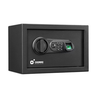 Cromad Caja Fuerte Electronica - Alto Nivel de Seguridad - De 4 a 8 Digitos - Huella Dactilar - Bisagras Ocultas - Incluye Llav
