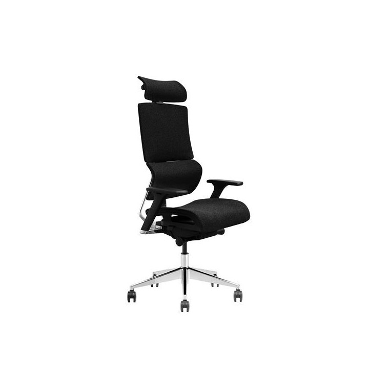 Cromad Senior SE1500 Silla de Oficina - Altura Ajustable con Elevador de Gas de Grado 4 - Reposacabezas y Respaldo Regulables -