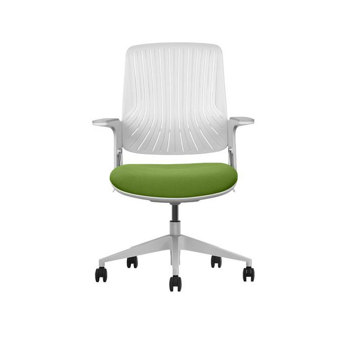 Cromad Senior SE1800 Silla de Oficina - Altura Ajustable con Elevador de Gas de Grado 4 - Respaldo de Material Antibacteriano E