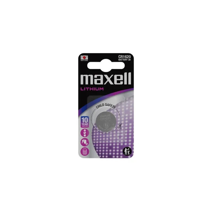 Maxell Lithium CR1620 Pack de 1 Pila 3V