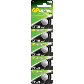 GP Lithium CR1620 Pack de 5 Pilas 3V