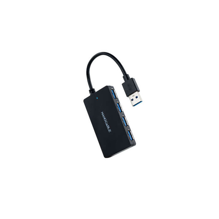 Nanocable Hub USB-A 3.0 con 4x USB-A 3.0 - Cable de 0.15m