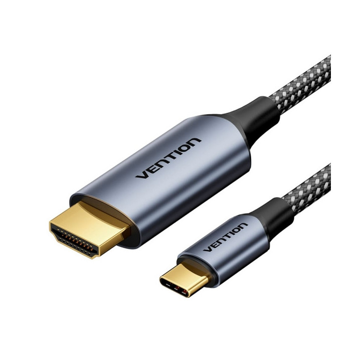 Vention Cable USB-C a HDMI 4K - 1m - Trenzado - Color Gris