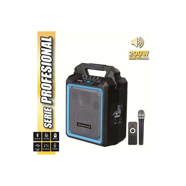 Coolsound Pro 200 Altavoz Autoamplificado Bluetooth 200W 6.5" 60W RMS con Bateria - USB