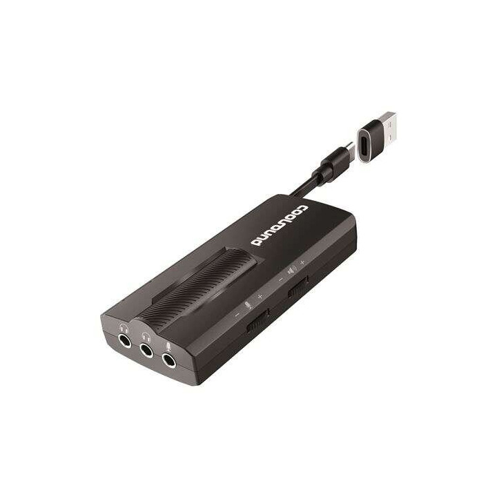 Coolsound Tarjeta de Sonido Externa 7.1 USB-C - Adaptador a USB-A - Entradas  Microfono