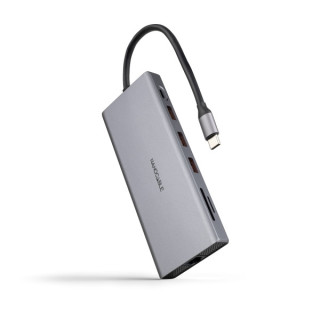 Nanocable HUB USB-C 12 en 1 - Conversor USB-C 3.1 a 3 x USB-A 3.2 + 3 x USB-C 3.2 + USB-C PD 100W + 2 x HDMI 4K@60Hz + DP 4K@60