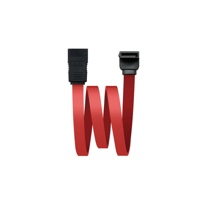 Nanocable Cable Datos SATA Acodado OEM 0.50m - Color Rojo