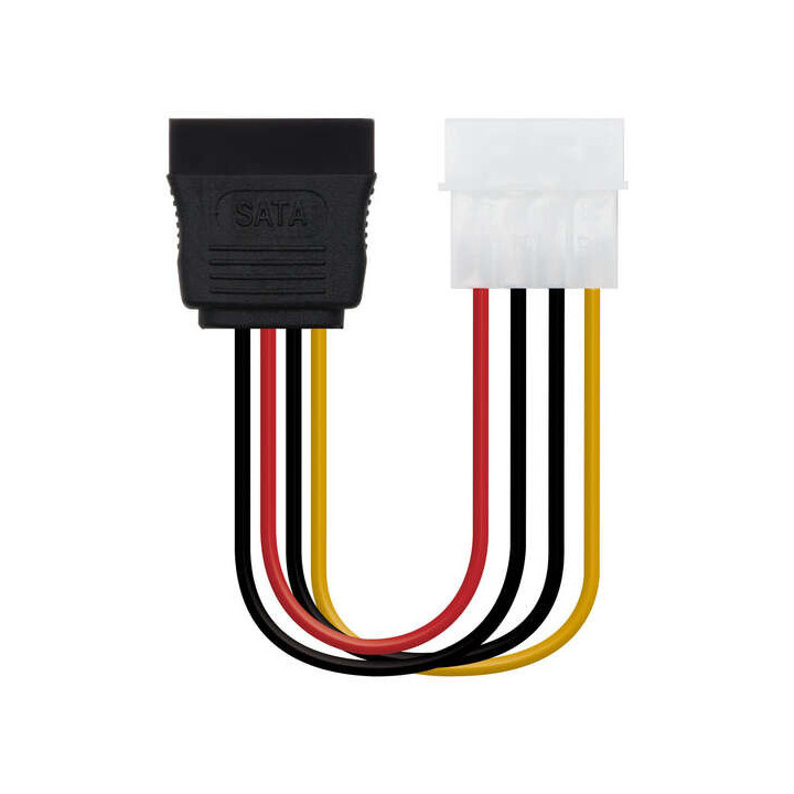 Nanocable Cable SATA Alimentacion 5.25" Molex 4pin Macho a SATA Hembra OEM 0.16m