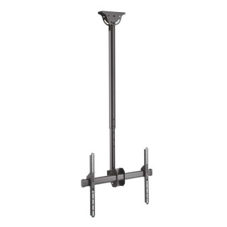 Aisens Soporte de Techo Giratorio - Inclinable - Extensible y Nivelable (TV 37”-70”) - Color Negro